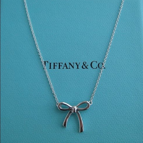 Tiffany & Co. Jewelry - Tiffany Sterling Silver Small Bow Pendant Necklace